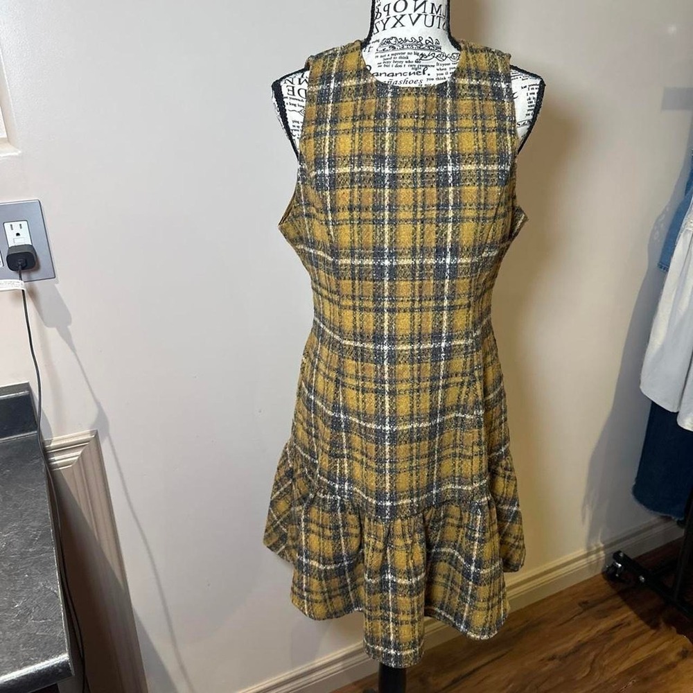 En Saison Women's Plaid Dress Fitted Cottagecore